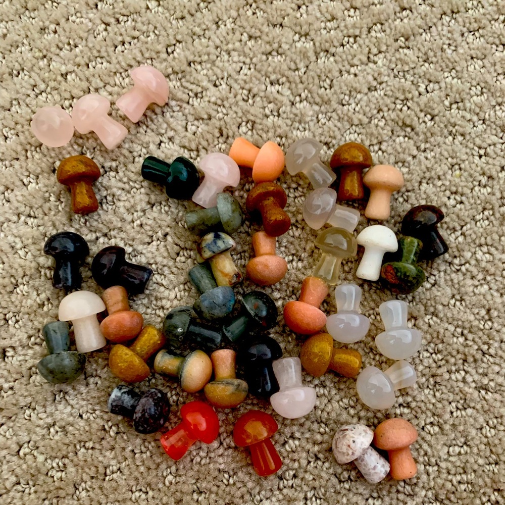 Assorted mini crystal mushroom $2/ea $5/3